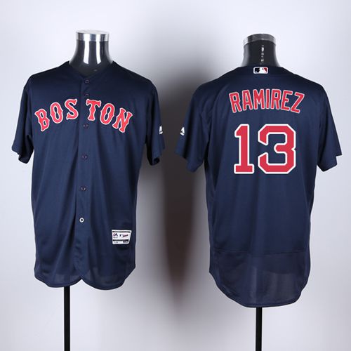 Red Sox #13 Hanley Ramirez Navy Blue Flexbase Authentic Collection Stitched MLB Jersey
